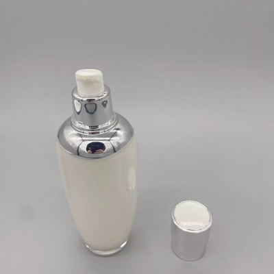 Huidtoner Kosmetische de Cilinder Plastic PS van de Lotionpomp Ovale Acrylfles